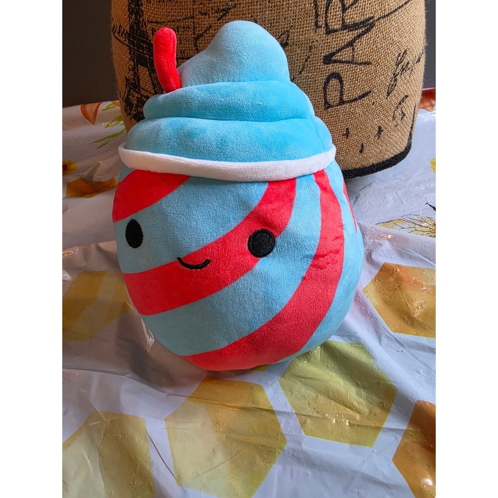 Squishmallows Flip-A-Mallows Slushie Snow Cone Reversible Plush Blue Red Rainbow